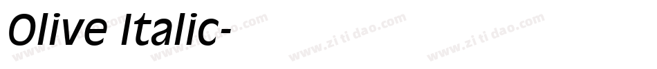 Olive Italic字体转换